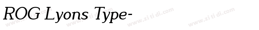ROG Lyons Type字体转换